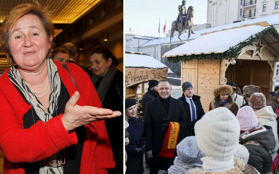 Zrównała z ziemią szopkę przed Pałacem Prezydenckim. Katolicy będą wściekli po jej słowach