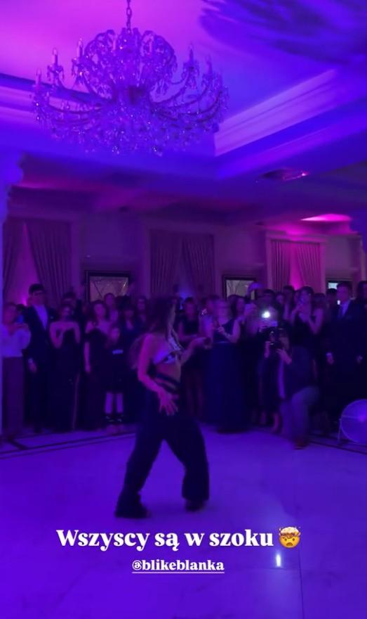 Blanka szalała na studniówce w odważnej stylizacji, fot. TikTok