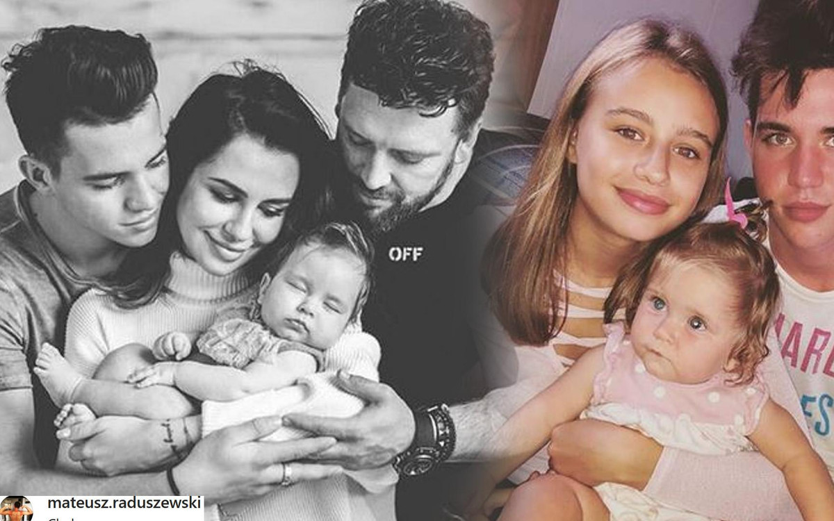 Oliwia Bieniuk i Mateusz Raduszewski zajmują się Mią (Instagram)