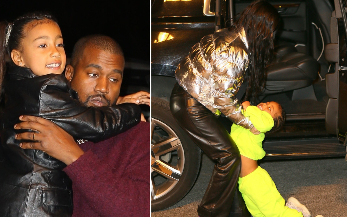 Tak to wygląda, gdy zabierasz dzieci do restauracji – Kim Kardashian i Kanye West ogarniają North i Sainta