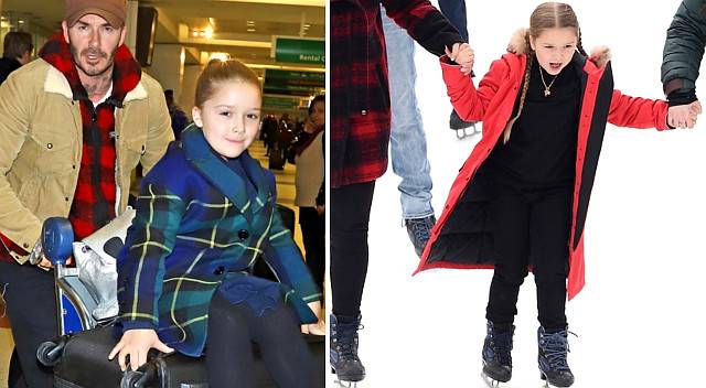 Dzieci Victorii i Davida Beckhamów na ślizgawce