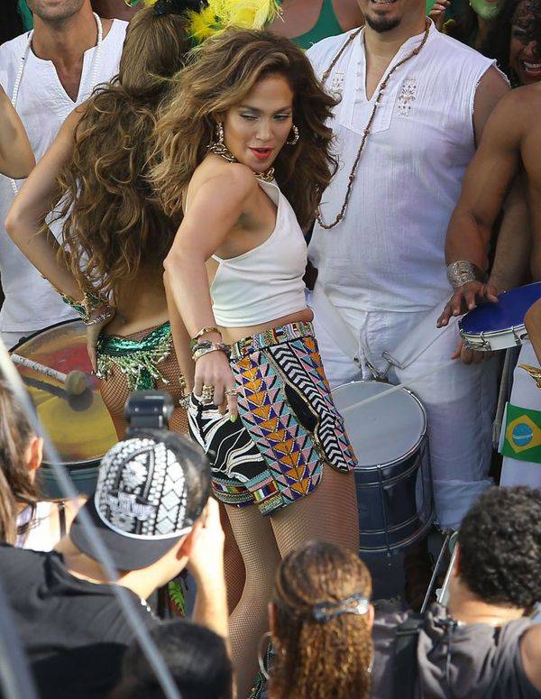 Jennifer Lopez i Pitbull pracują na planie wideo