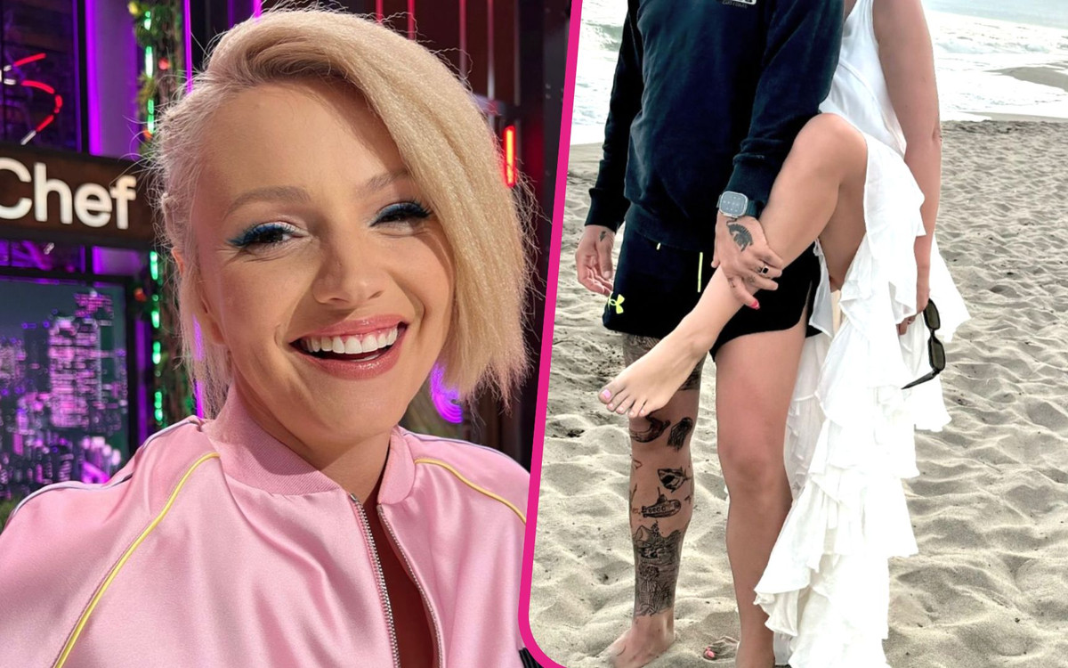 Dorota Szęlągowska wije się wokół nowego wytatuowanego partnera: “Lubię tu być”