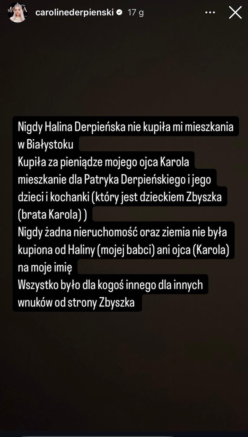 Rodzinna afera Caroline Derpieński