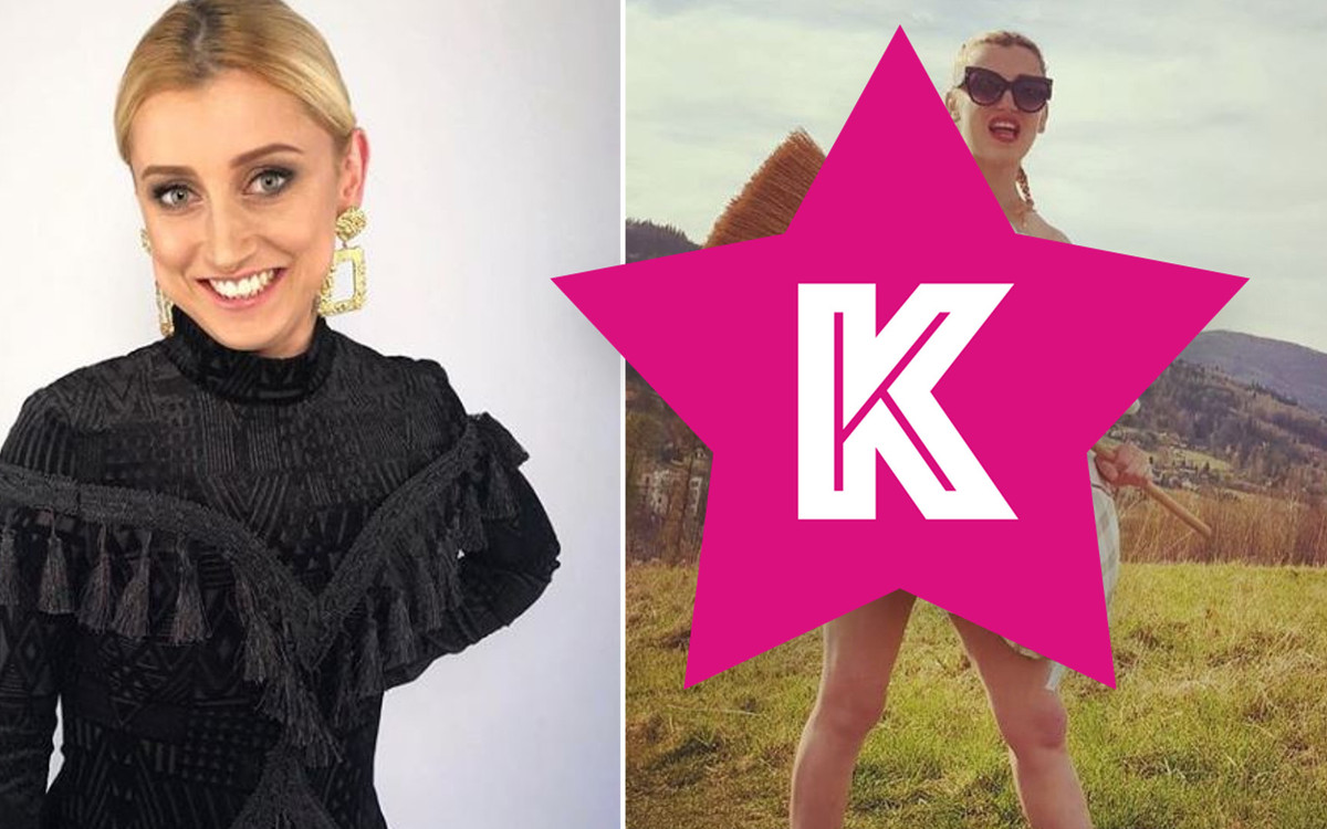 Luksusowa Justyna Żyła pozuje w sukience z poduszki i z torebką Chanel (FOTO)