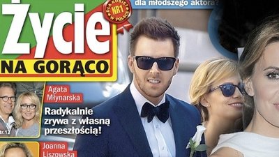 Jest ślubne zdjęcie Agnieszki Popielewicz i Grzegorza Hyżego