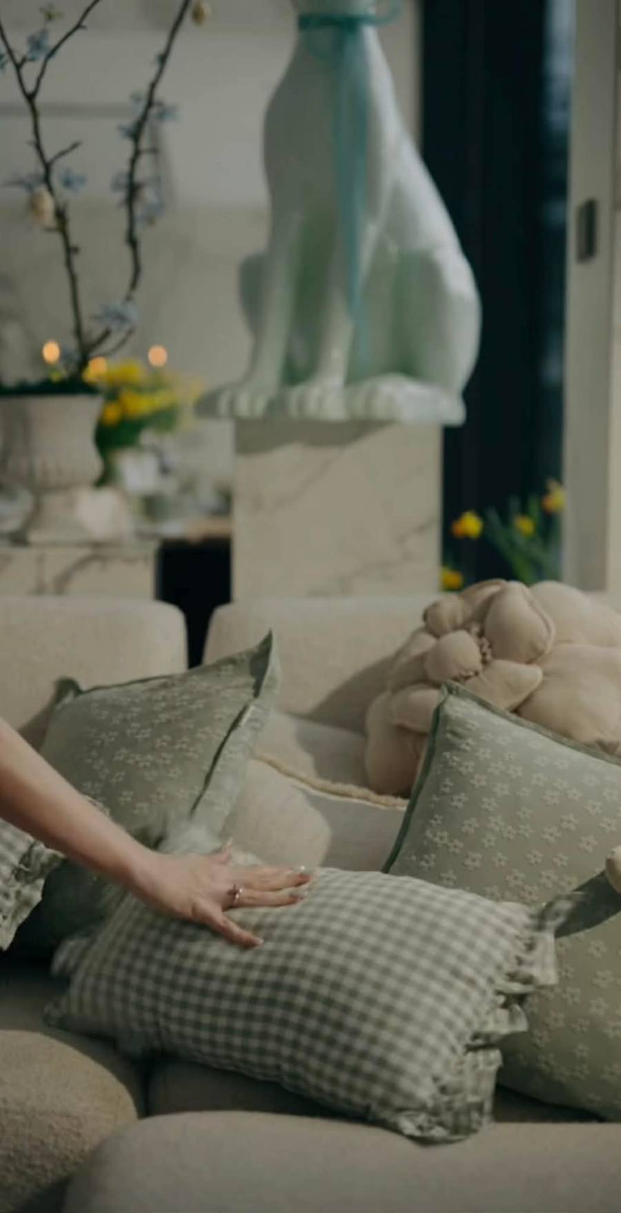 Klaudia Halejcio ozdobiła willę na Wielkanoc