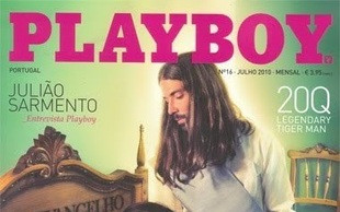 Jezus z półnagą kobietą na okładce Playboya (FOTO)