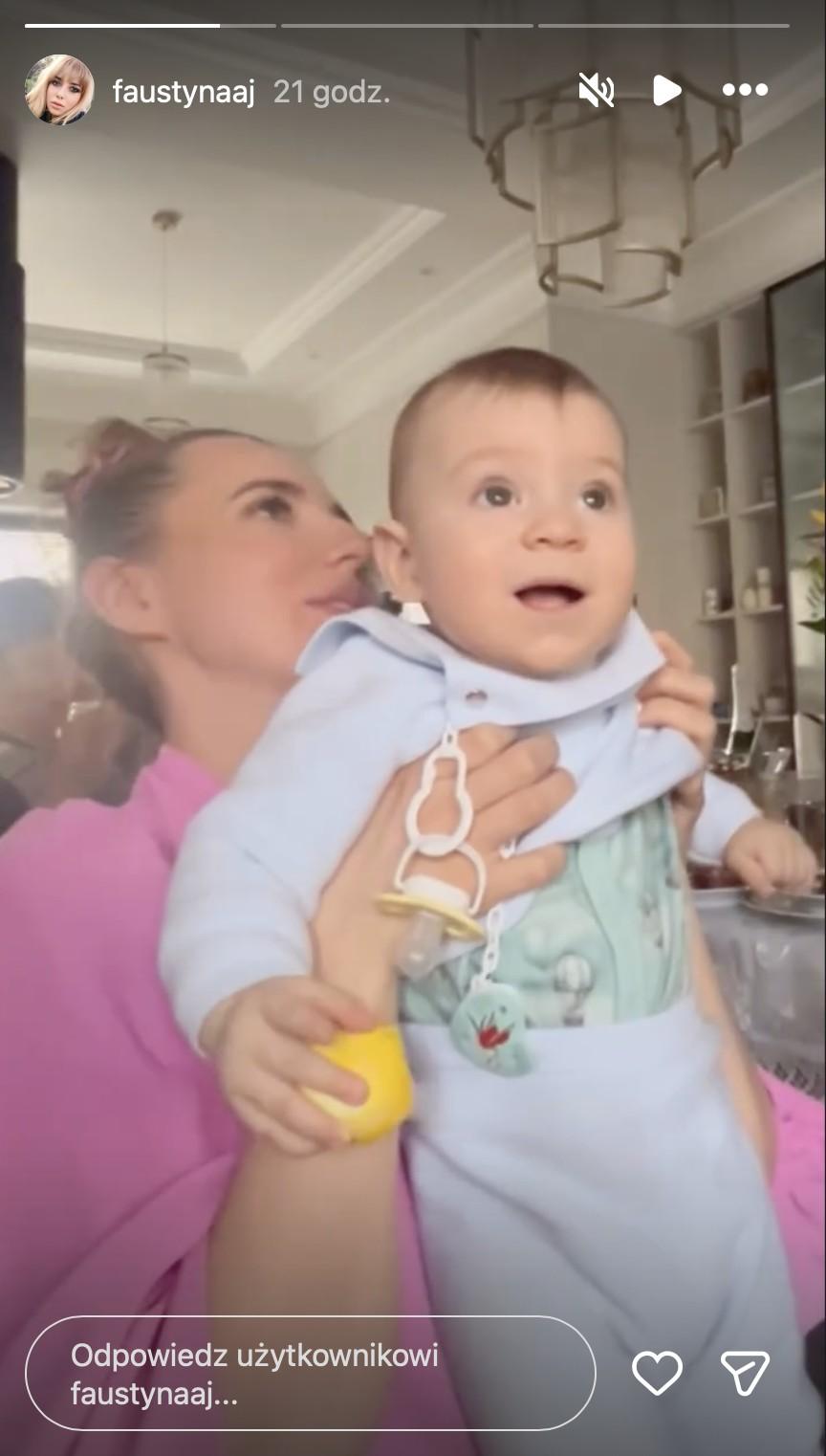 Faustyna Martyniuk z synem, fot. Instagram