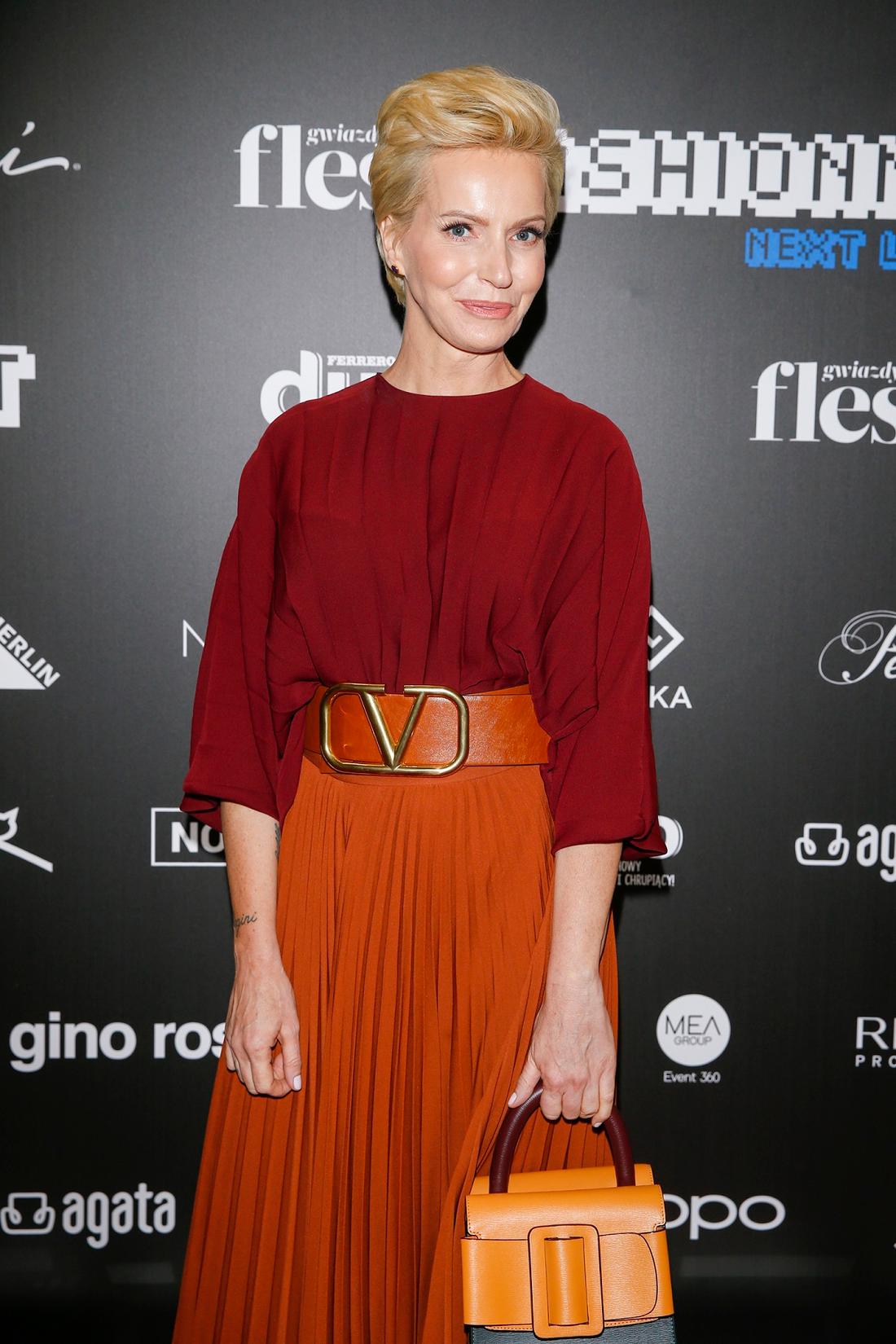 Paulina Smaszcz-Kurzajewska w jesiennej stylizacji. 