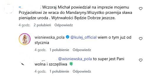 Wpis na Instagramie Poli Wiśniewskiej, fot. Instagram