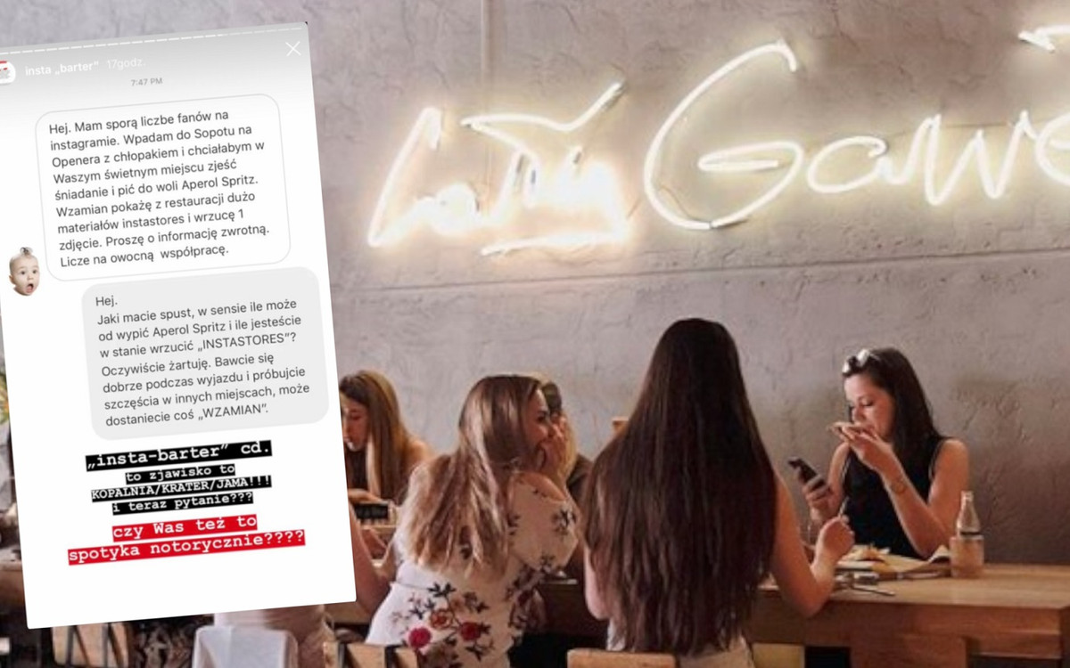 Jak influencerki żebrały o darmowe jedzenie? Właściciel restauracji pokazał ich prywatne WIADOMOŚCI