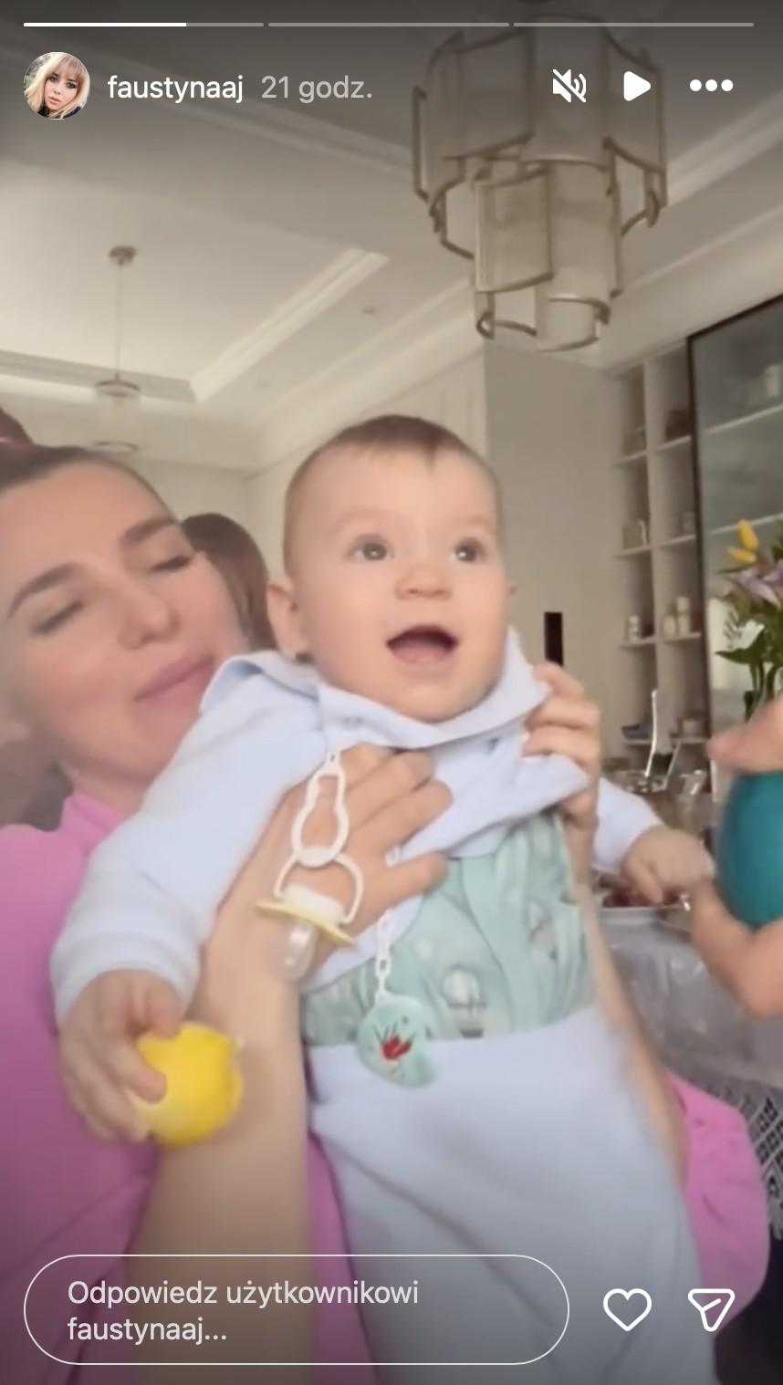 Faustyna Martyniuk z synem, fot. Instagram