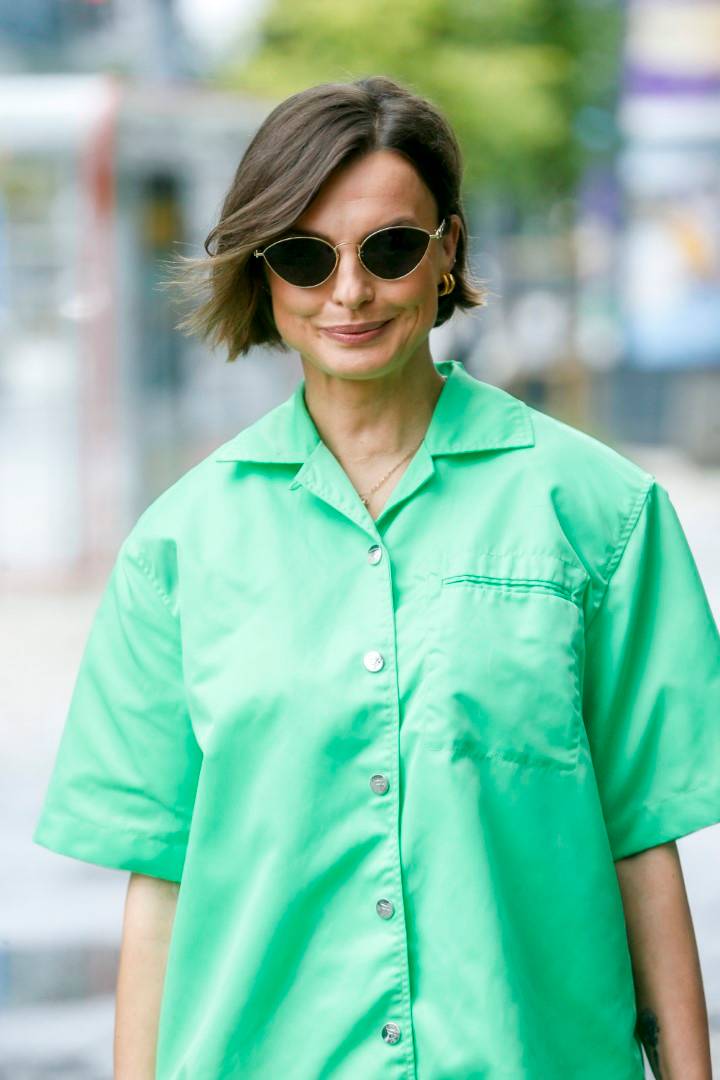 Katarzyna Sokołowska wróciła już do formy po porodzie! Zaprezentowała się w neonowo-zielonej sukience