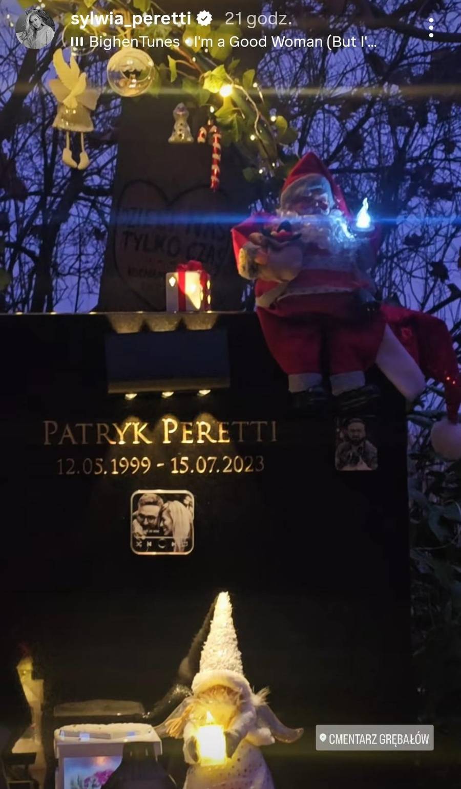 Sylwia Peretti odwiedziła grób syna, fot. Instagram