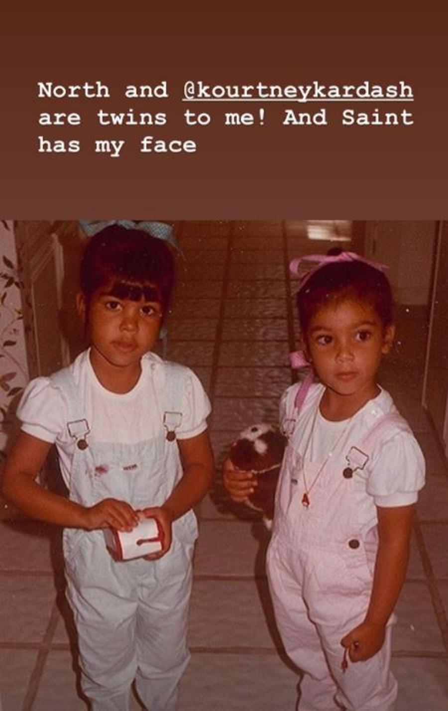 Kim Kardashian uważa, że jej córka North to kopia Kourtney. 