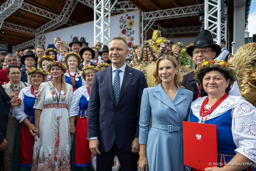 Marta Nawrocka podczas Dożynek Prezydenckich, fot. Instagram