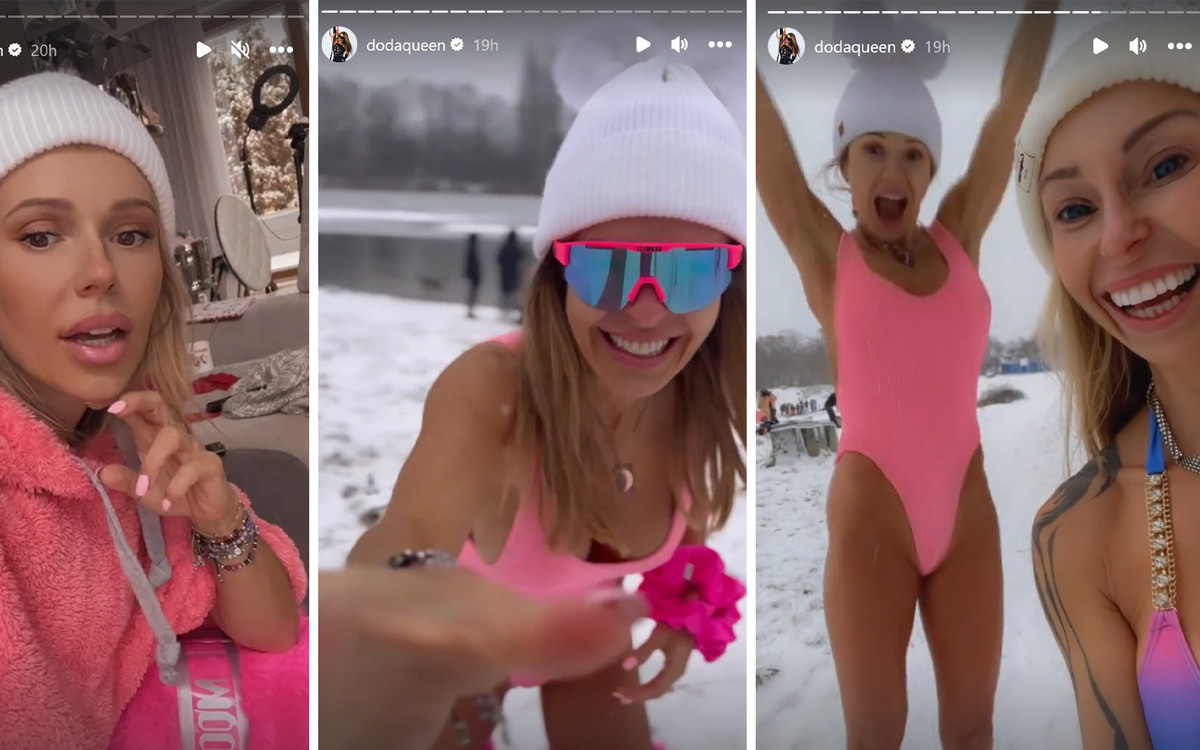 Doda znów poszła morsować, ale CAŁE SHOW skradły jej kosmiczne buty!