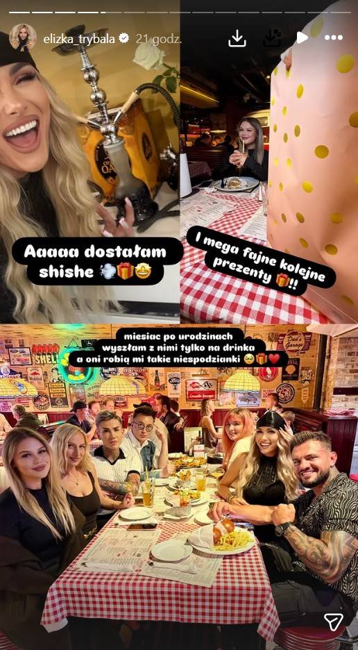Huczna impreza urodzinowa Elizy Trybały, fot. Instagram