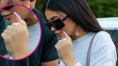 Kylie Jenner i jej DŁUGAŚNE paznokcie na lunchu z chłopakiem mamy (ZDJĘCIA)