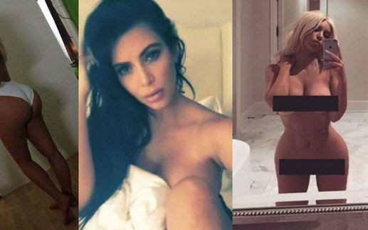 Ewolucja nagich selfies Kim Kardashian (FOTO)