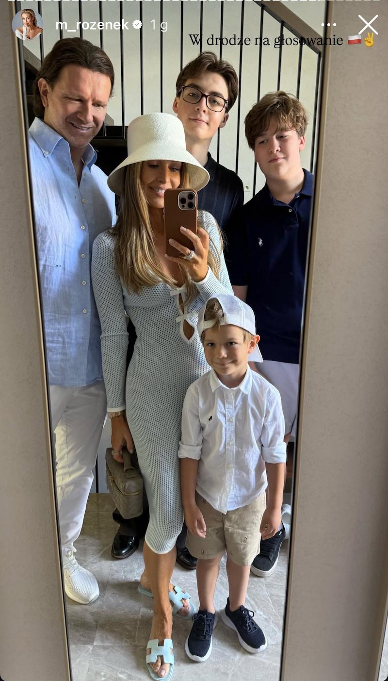 Małgorzata Rozenek- Majdan z rodziną, fot. Instagram @m_rozenek