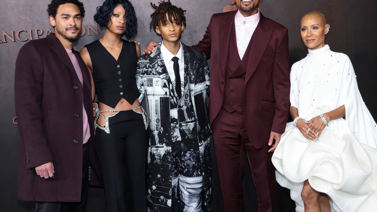 Trey Smith, Willow Smith, Jaden Smith, Will Smith, and Jada Pinkett Smith attend a premiere for the film "Emancipation" in Los Angeles, California, U.S. November 30, 2022.,Image: 741405429, License: Rights-managed, Restrictions: , Model Release: no, Credit line: MARIO ANZUONI / Reuters / Forum