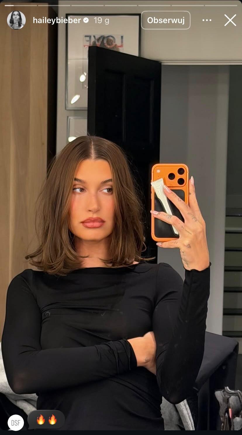 Hailey Bieber w nowej fryzurze/Instagram/haileybieber