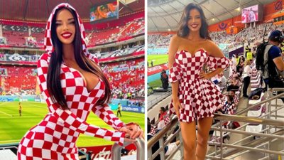 Określono ją jako “najseksowniejszą fankę mundialu w Katarze”.  Dużo ryzykuje!