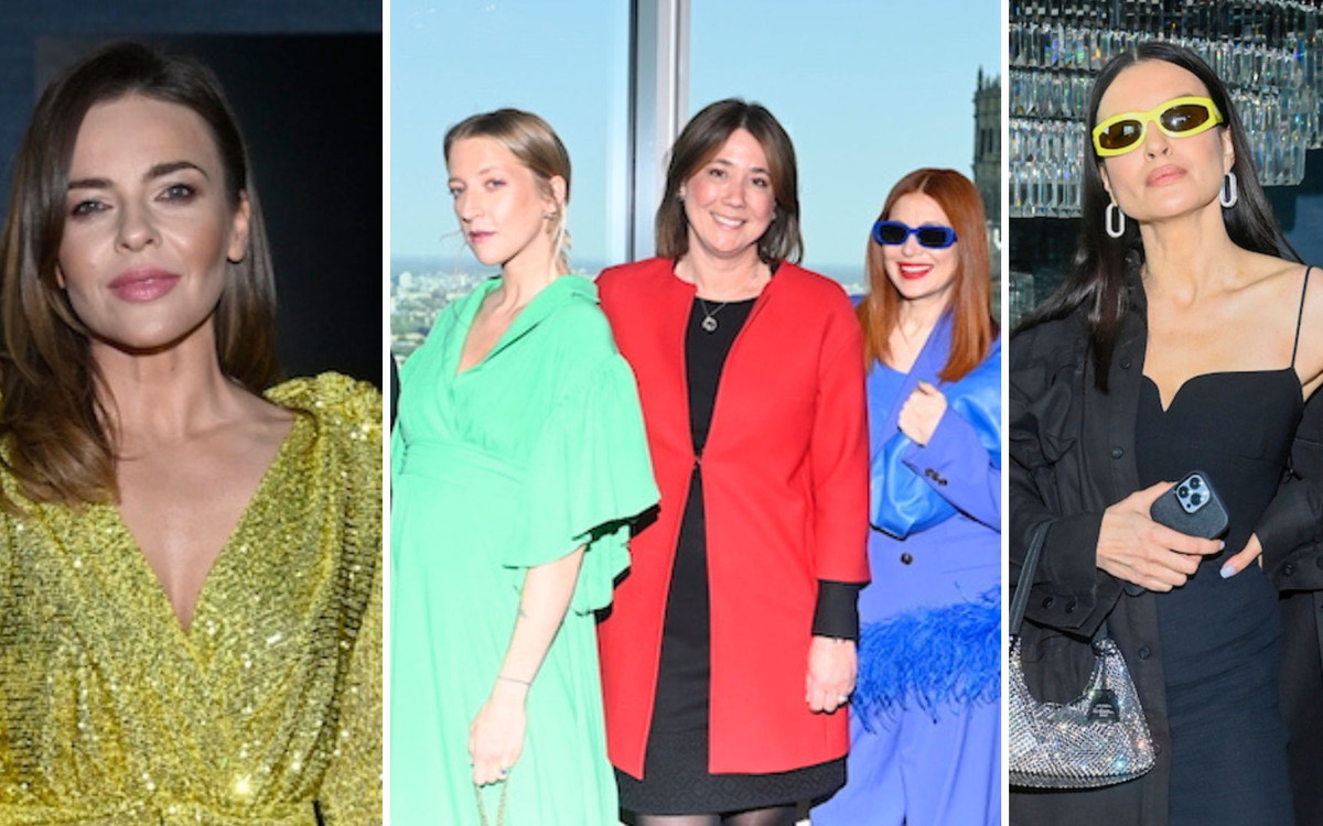 Pokaz kolekcji MMC. Ciężarna Lara Gessler w zielonej sukni, Joanna Horodyńska kusi nogami