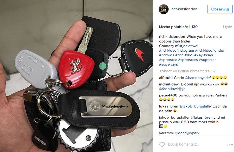 Bogate dzieciaki z Londynu chwalą się swoim przepychem