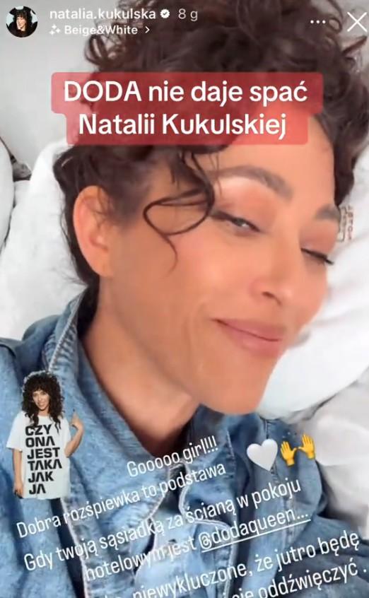 Natalia Kukulska nie mogła zasnąć przez Dodę, fot. TikTok.com