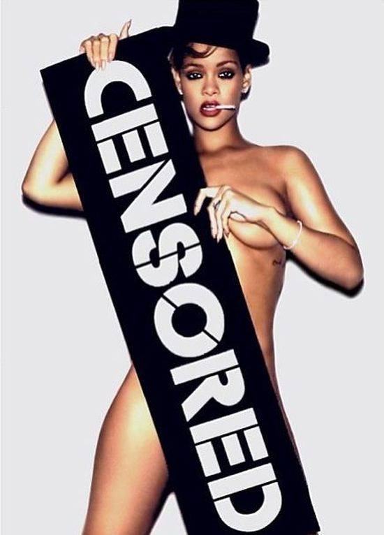 Rihanna topless