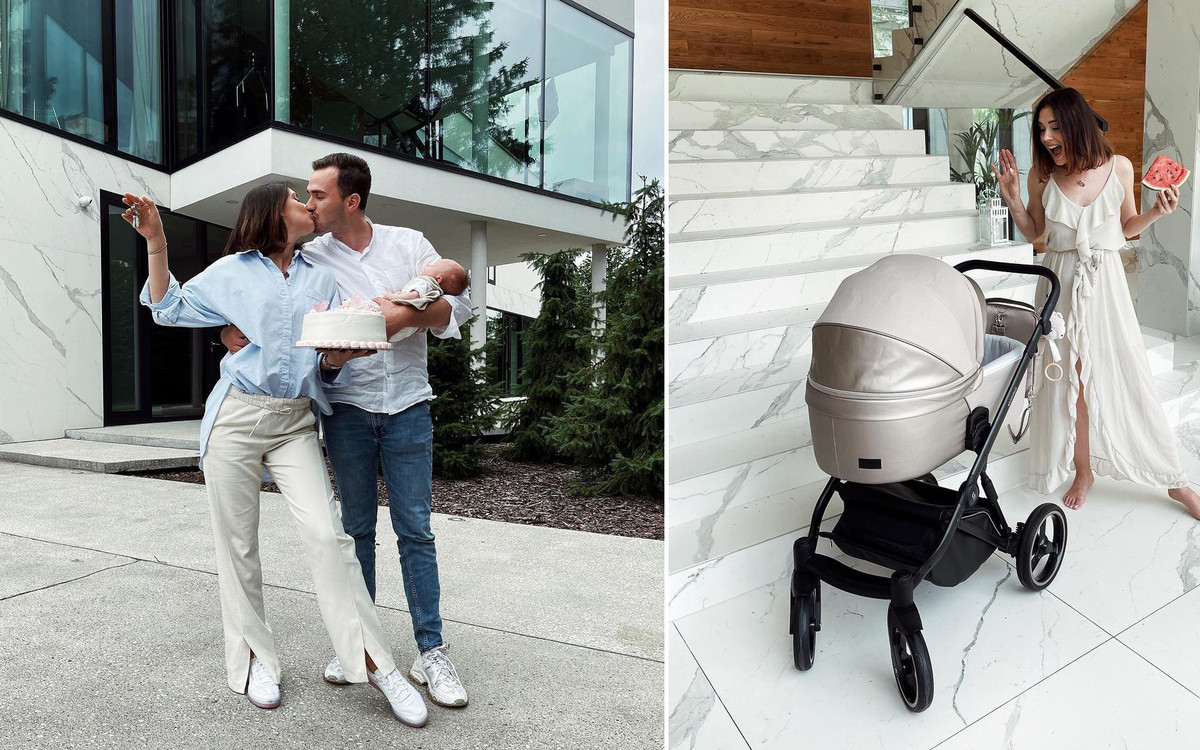 Klaudia Halejcio pozuje w salonie. “Patrzę w te Twoje okno i odpoczywam”