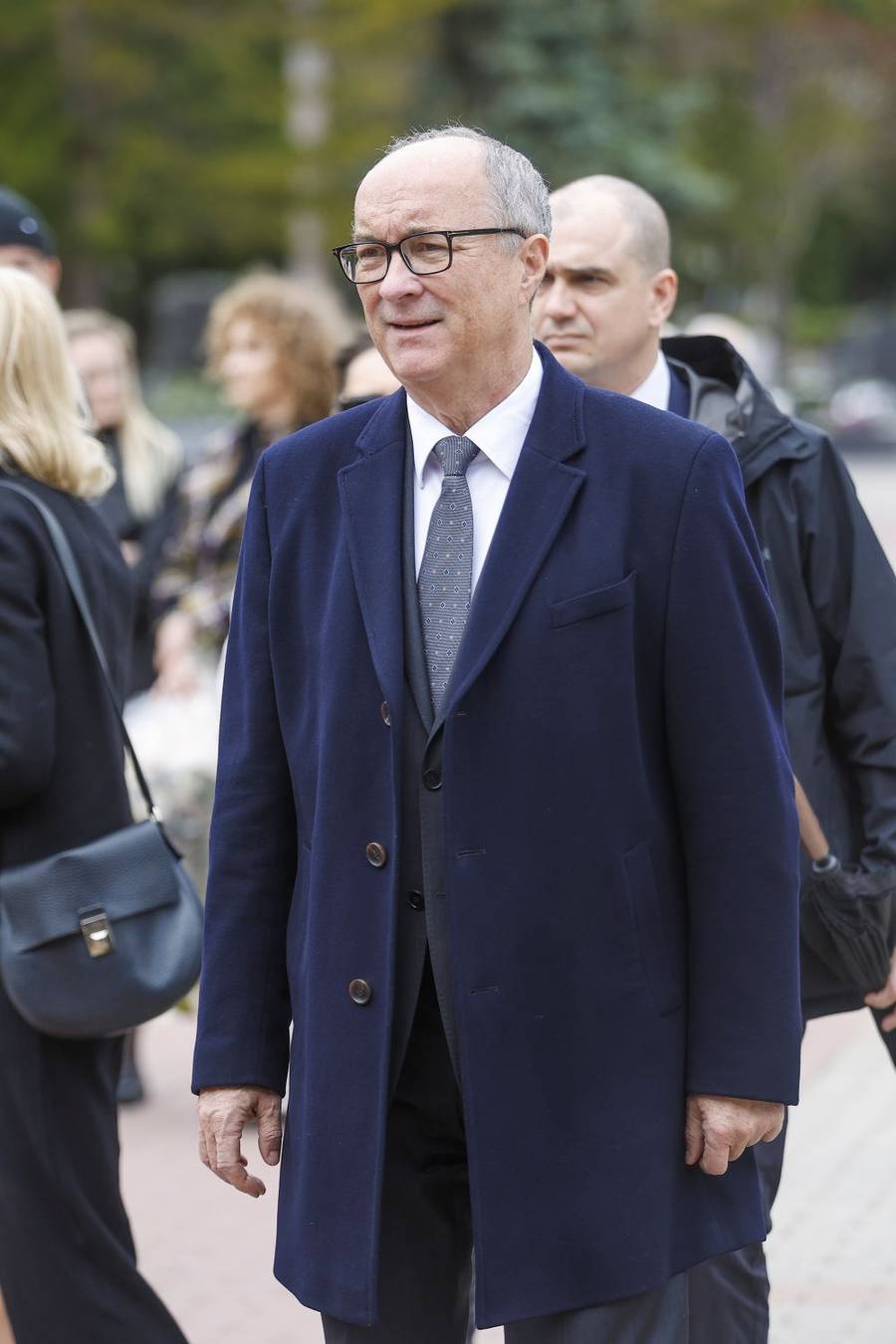 Włodzimierz Czarzasty na pogrzebie Wiesława Myśliwskiego/AKPA