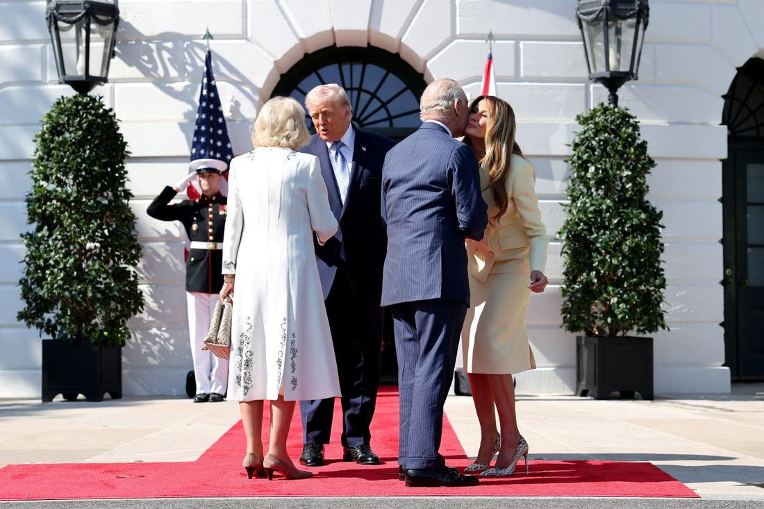 Król Wielkiej Brytanii Karol i królowa Kamila U Trumpa/fot. Forum