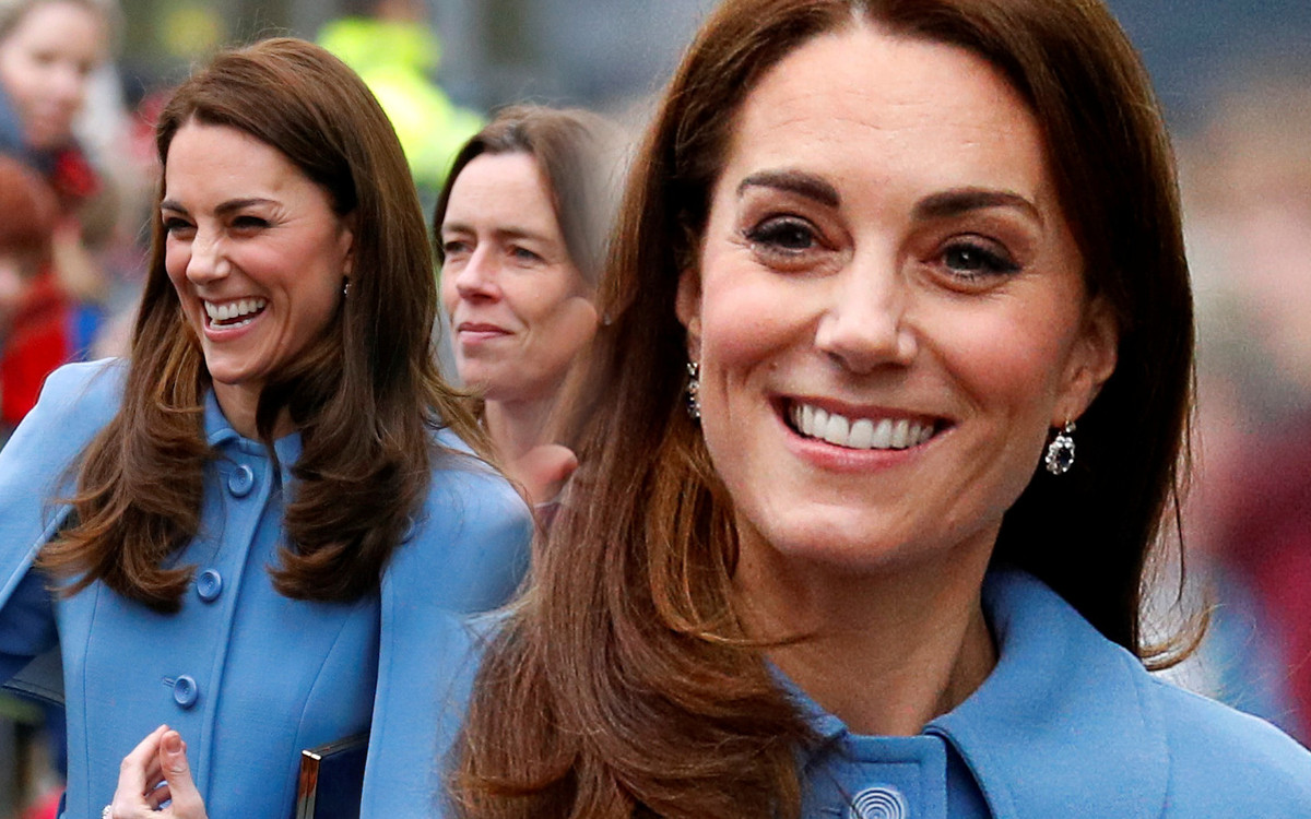 Kate Middleton w błękitnej kreacji, wygląda zniewalająco (ZDJĘCIA)