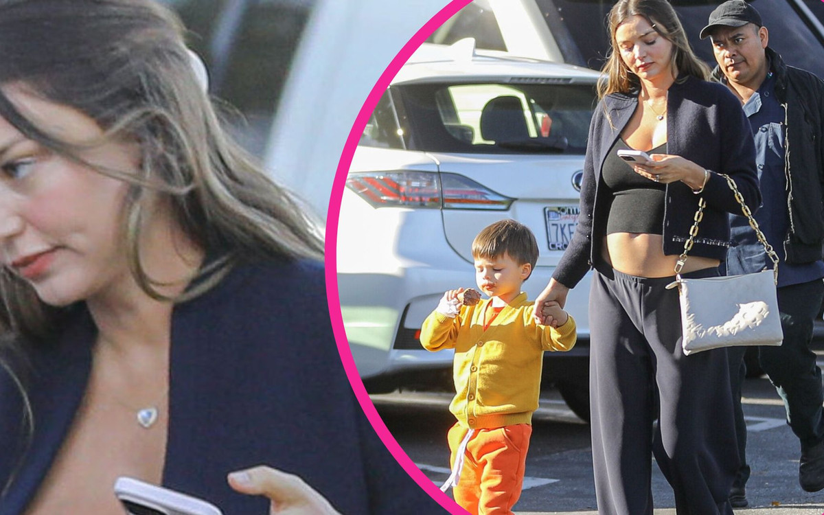 Miranda Kerr zauważona z mocno zaokrąglonym brzuszkiem na zakupach (ZDJĘCIA)