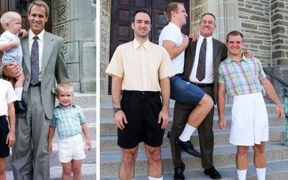 Genialne zdjęcia rodzeństwa odtworzone po latach