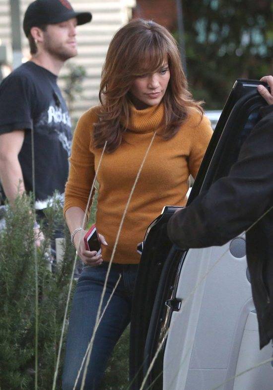 Jennifer Lopez na planie filmu The Boy Next Door