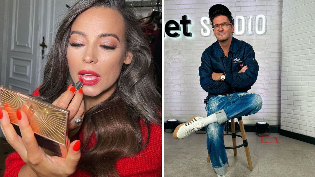 Kuba Wojewódzki pozuje z Anną Muchą