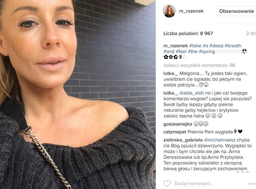 Fanki na Instagramie Małgorzaty Rozenek: Co ty z buzią zrobiłaś? Tragedia!