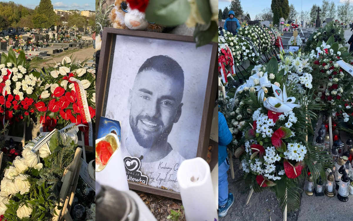 Grób posła Łukasza Litewki utonął w kwiatach. Ten widok łamie serce 