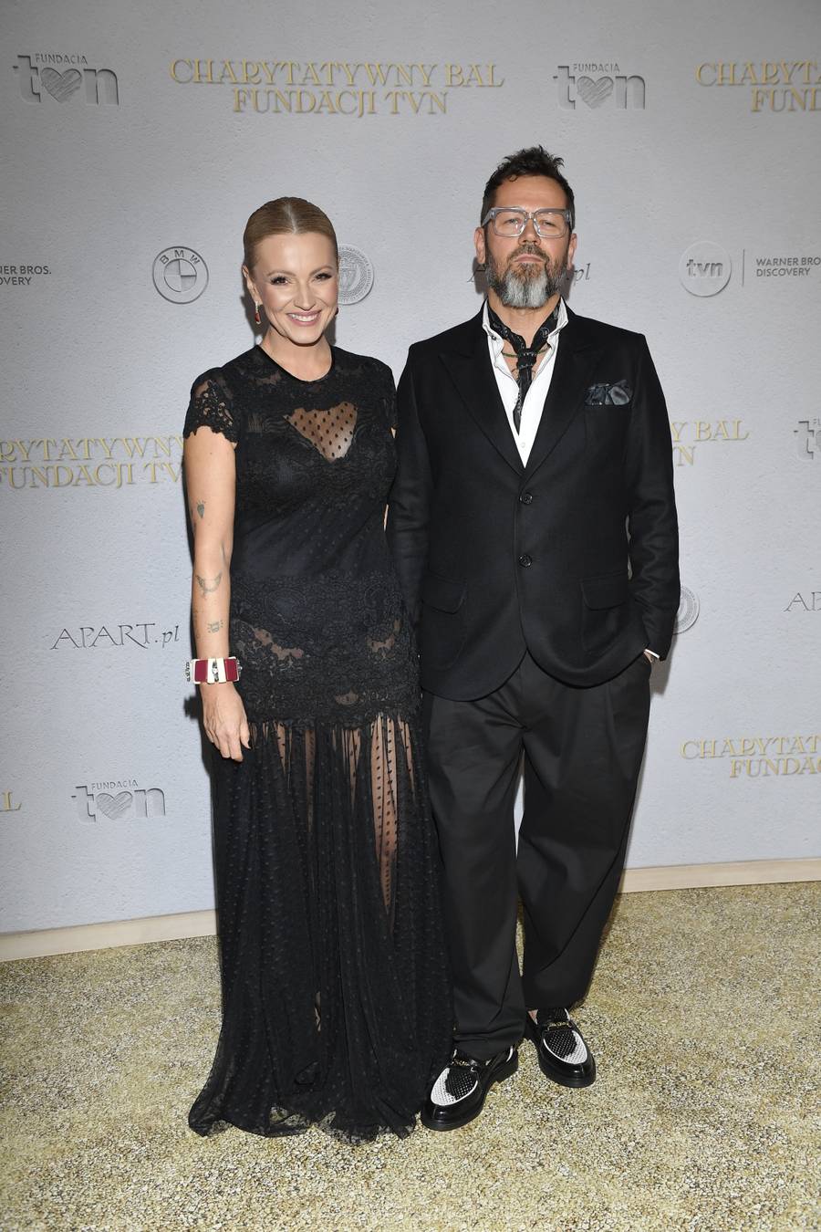 Dorota Szelągowska z partnerem - Bal Fundacji TVN, fot.: AKPA