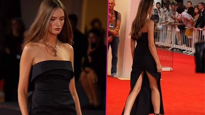 Sylwia Butor zadebiutowała na czerwonym dywanie w Wenecji. Czarna kreacja zrobiła furorę (FOTO)