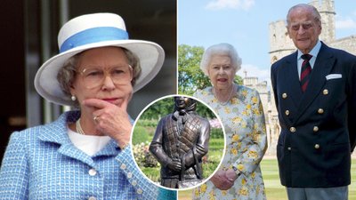 Odsłonięto nowy pomnik Elżbiety II z mężem i psami. W sieci oburzenie: “Stopcie go i zacznijcie od nowa”