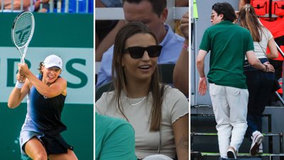 Julia Wieniawa i Nikodem Rozbicki na meczu Igi Świątek. Jak oni do siebie pasują!