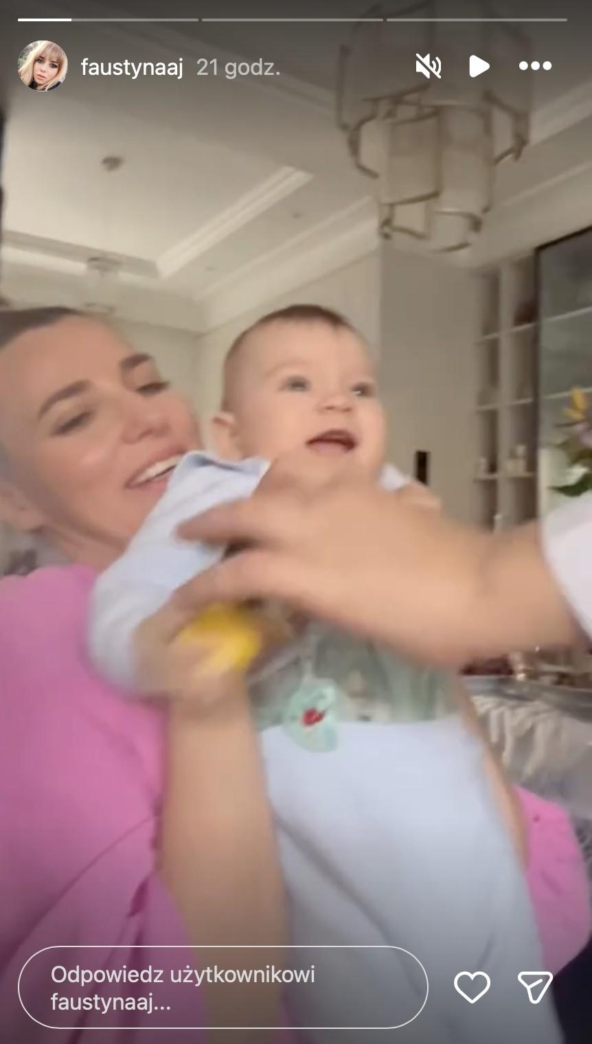 Faustyna Martyniuk z synem, fot. Instagram