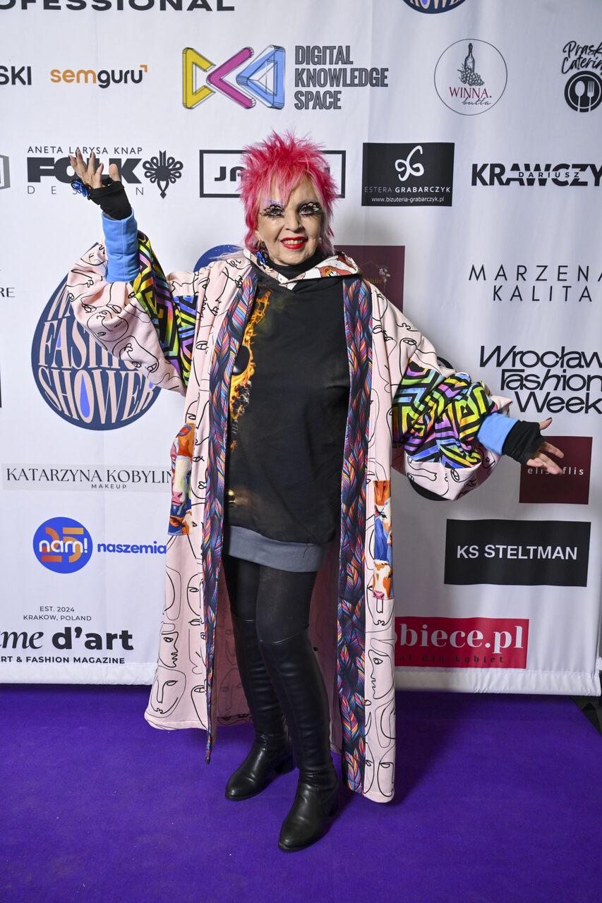 Krystyna Mazurówna na pokazie mody, fot. AKPA