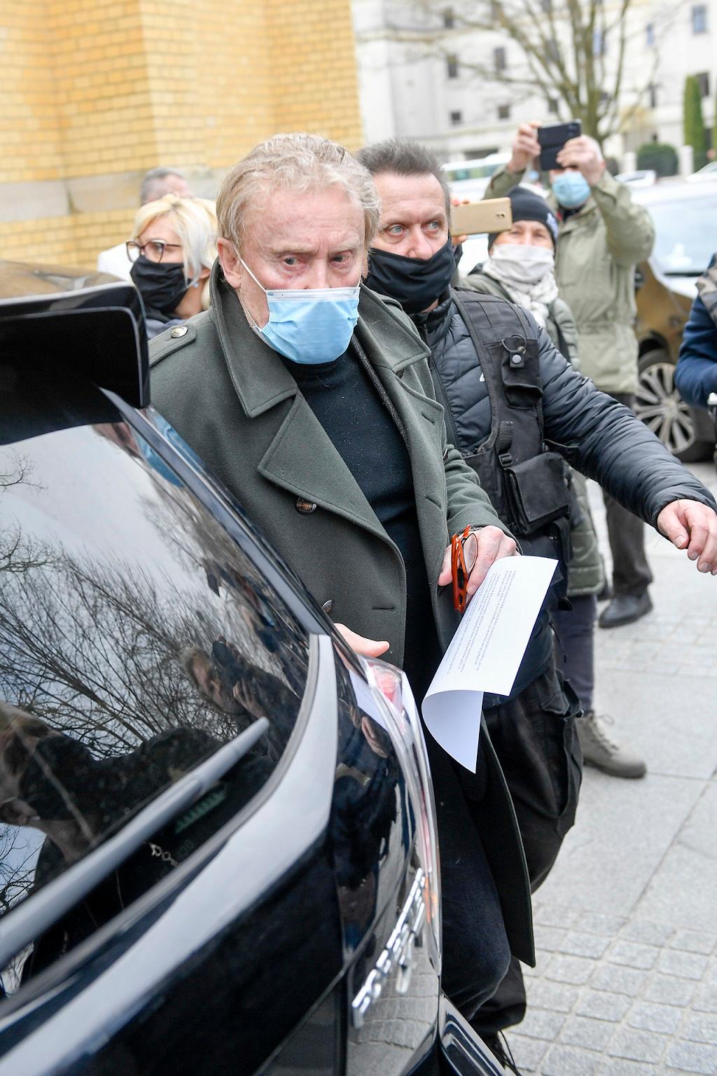 Daniel Olbrychski na pogrzebie Krzysztofa Krawczyka.